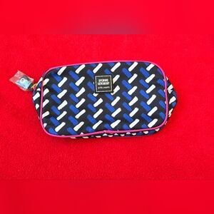 Estee Lauder Opening Ceremony Makeup Bag Blue White Black Geometric Print
